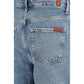 Blue Cotton Bermuda Shorts