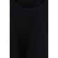 Black Cotton Sleeveles T-Shirt
