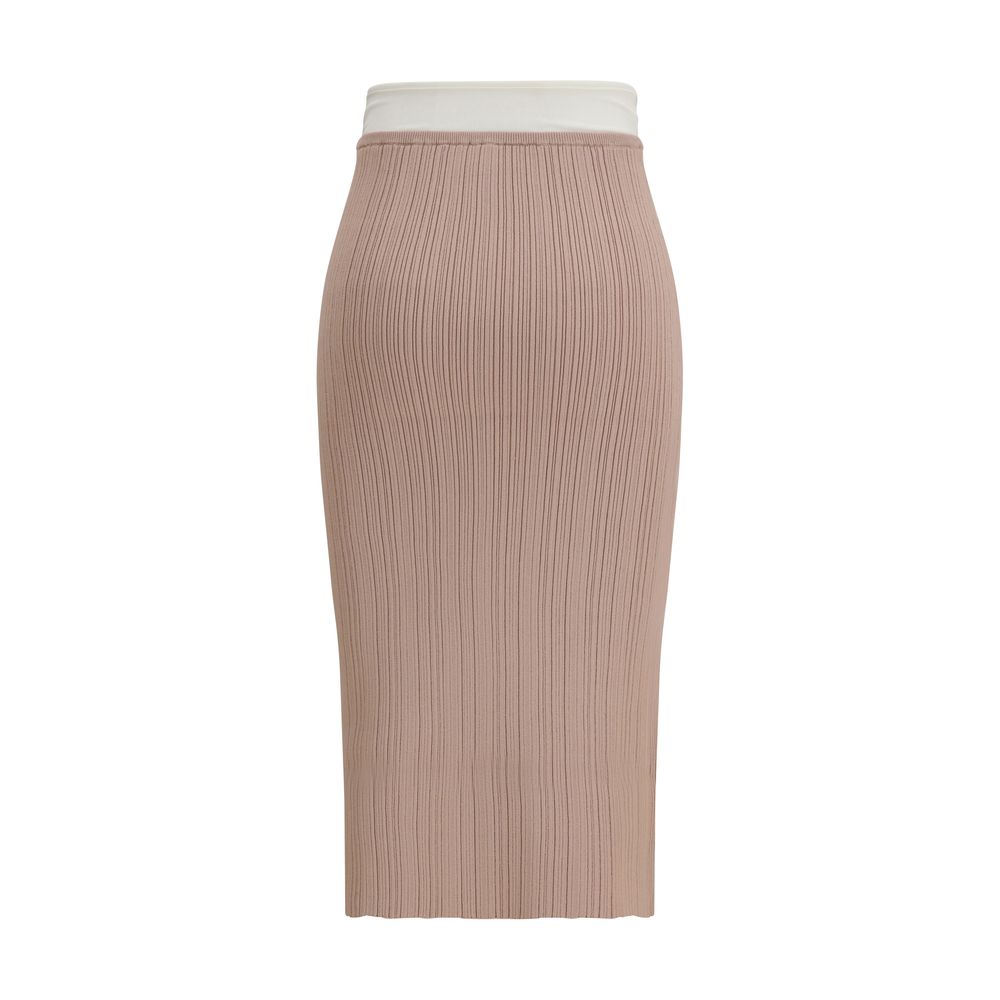 Multicolor Viscose Midi Skirt