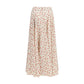 Multicolor Silk Midi Skirt