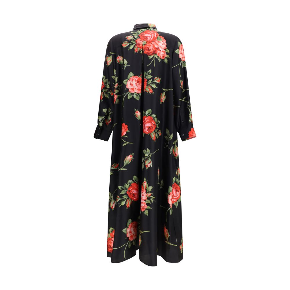 Multicolor Silk Casual Dress