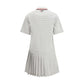 Gray Cotton Casual Dress