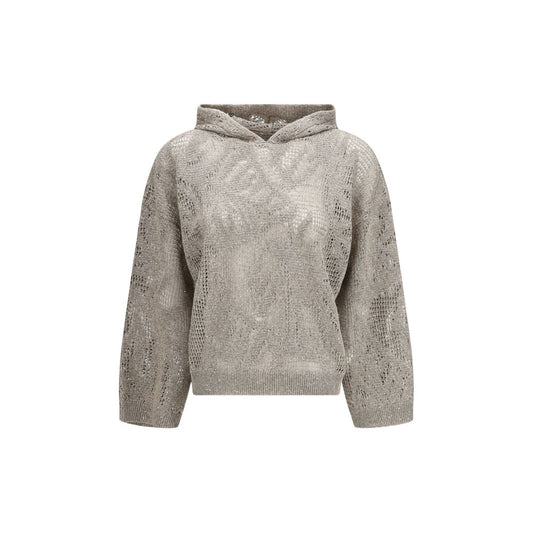 Beige Linen Hoodie