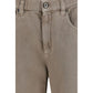 Beige Cotton Jeans Denim