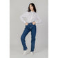 Blue Cotton Skinny Jeans