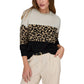 Bicolor Marabou Sweatshirt