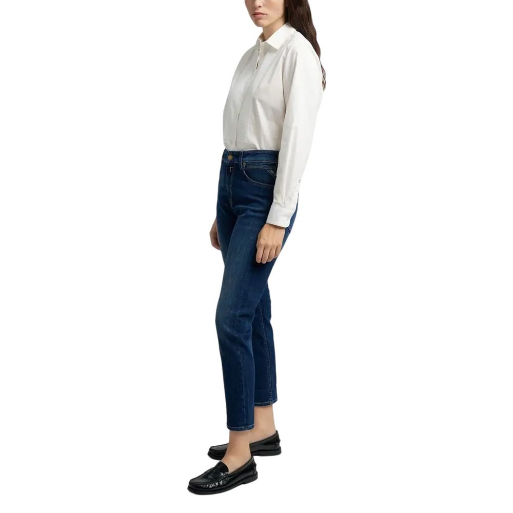 Blue Cotton Skinny Jeans