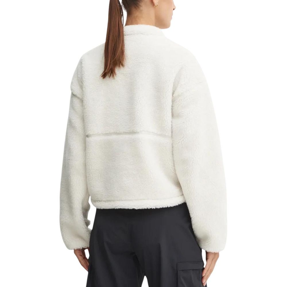 White Polyester Full-Length Jacket