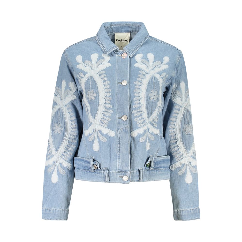 Azzurro Cotton Women Jacket