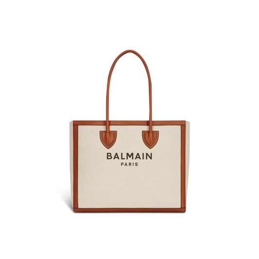 Beige Cotton Tote Bag