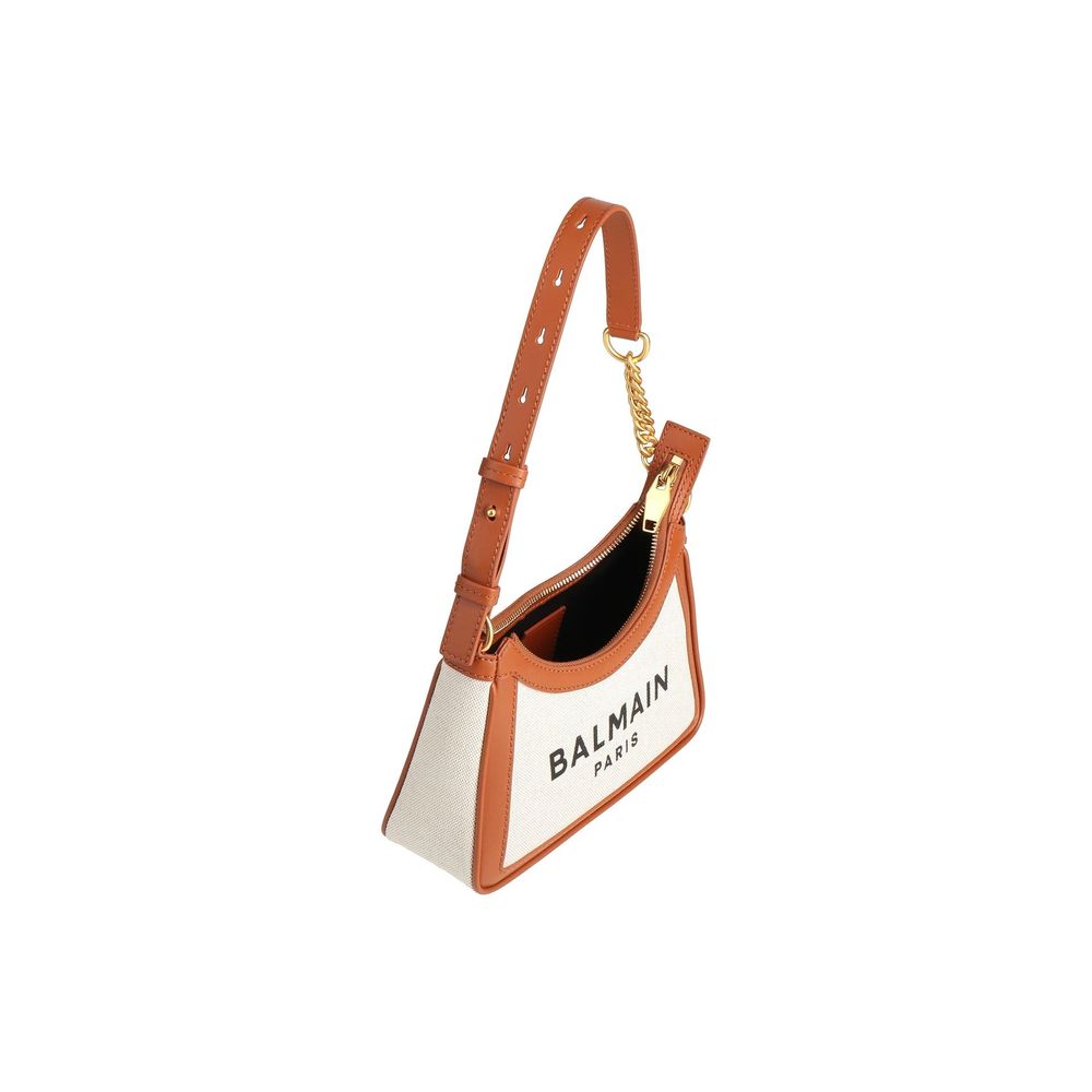 Brown Cotton Shoulder Bag