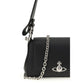 Black Polyurethane Shoulder Bag