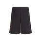 Black Cotton Bermuda Shorts