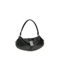 Blue Recycled Leather Shoulder Bag