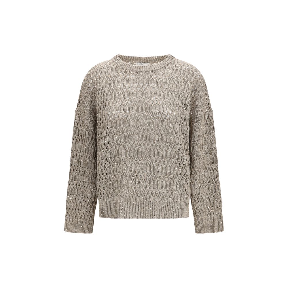Beige Silk Sweatshirt