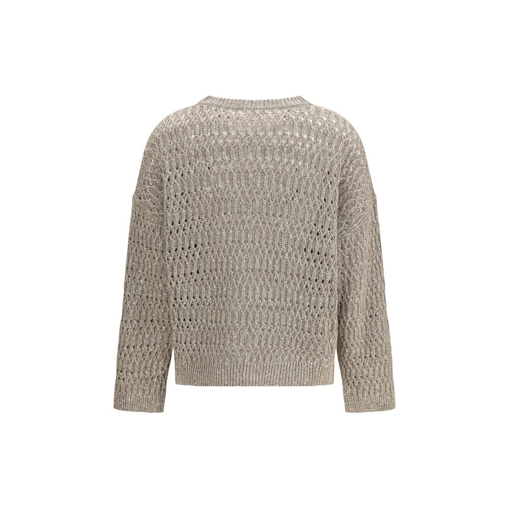 Beige Silk Sweatshirt