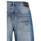 Blue Cotton Relaxed Fit Jeans