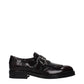 Red Leather Slip-On Loafers