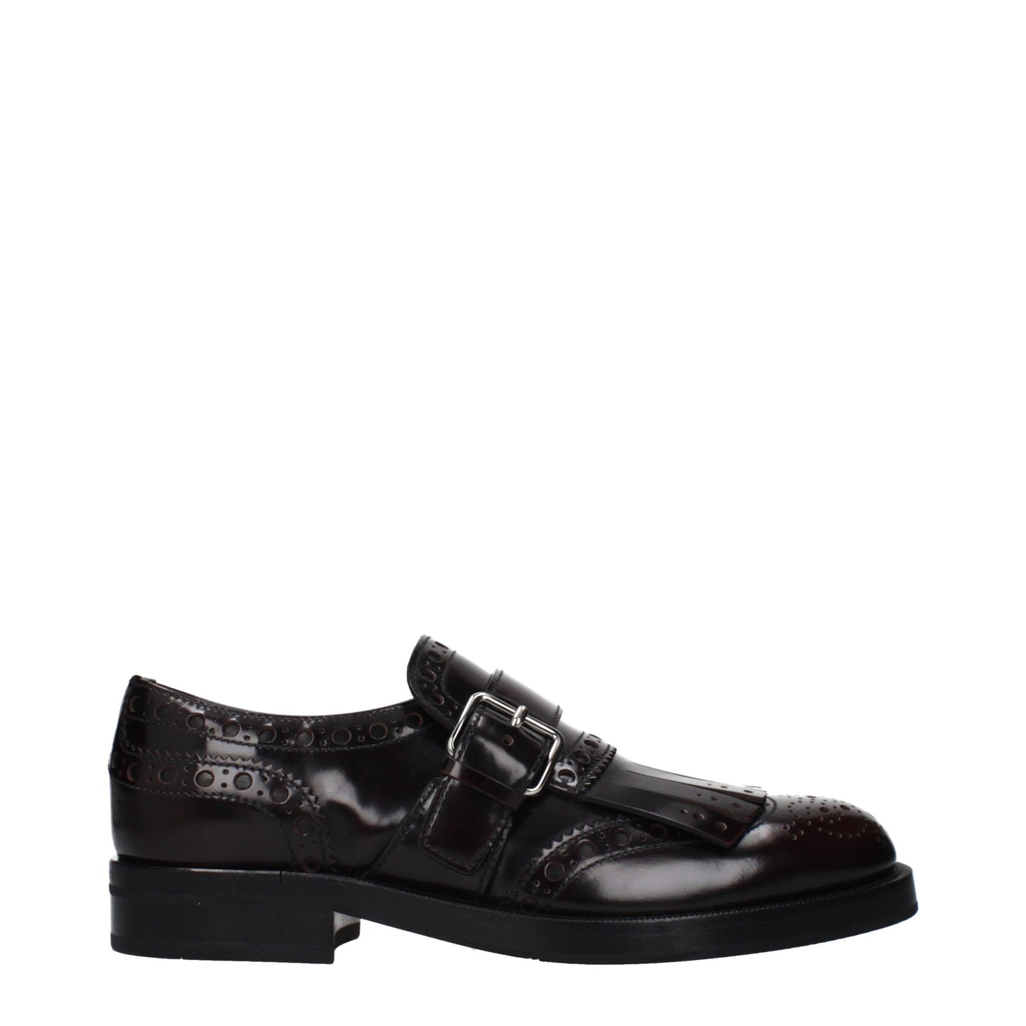 Red Leather Slip-On Loafers