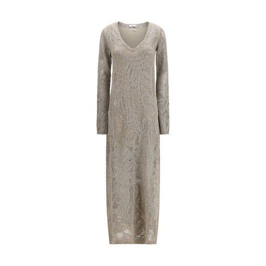 Beige Linen Casual Dress