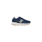 Blue Leather Athletic Sneakers