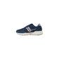Blue Leather Athletic Sneakers