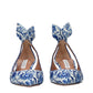 Blue Paillettes High Heel Pumps