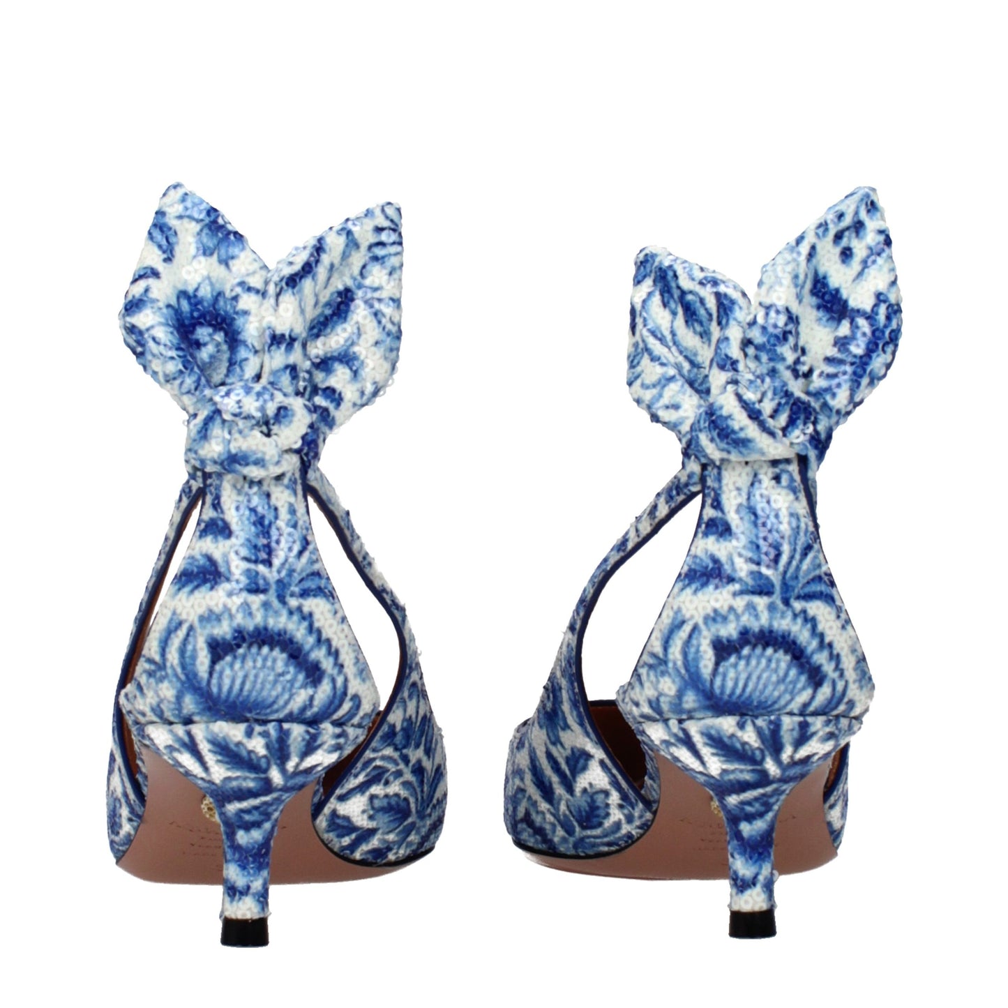 Blue Paillettes High Heel Pumps