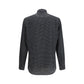 Black Silk Pattern Shirt