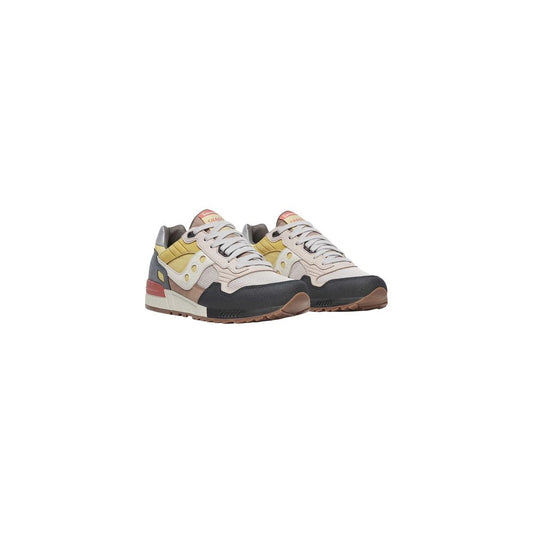 Beige Suede Leather Low Top Sneakers