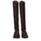 Red Leather High Heel Boots