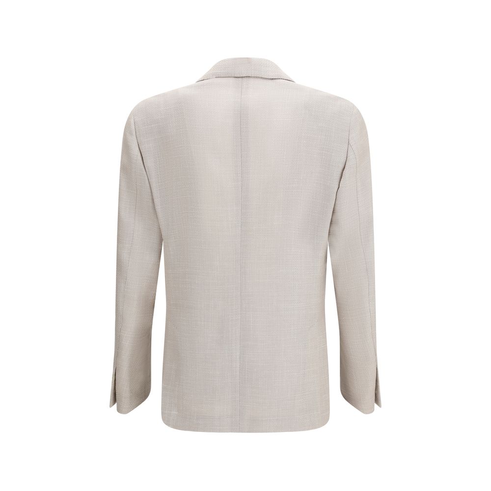 Beige Silk Blazer