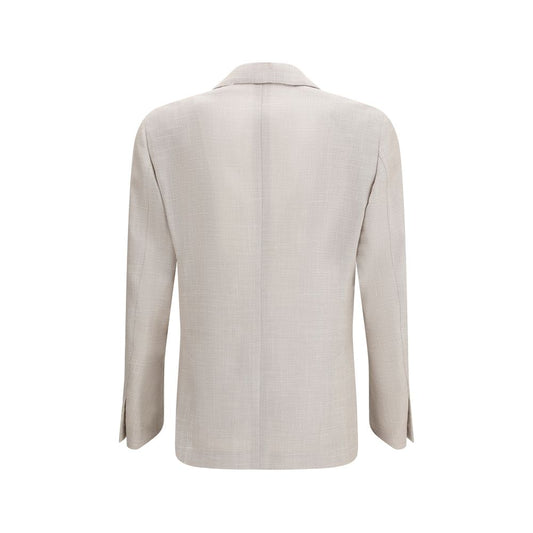 Beige Silk Blazer