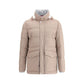 Beige Cashmere Full-Length Jacket