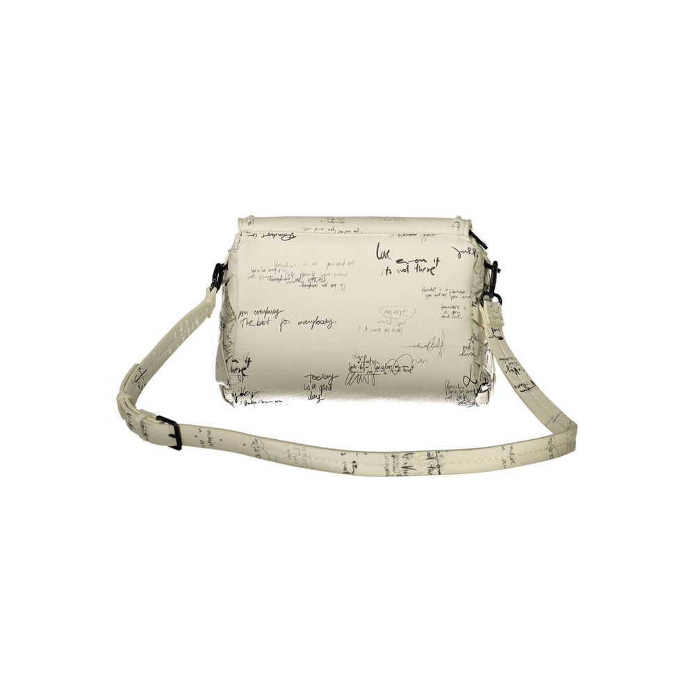 Bianco Polyurethane Women Handbag