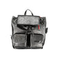 Black Polyurethane Women's Mini Backpack