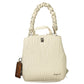 White Polyurethane Women Backpack