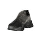 Black Polyurethane Women Sneaker