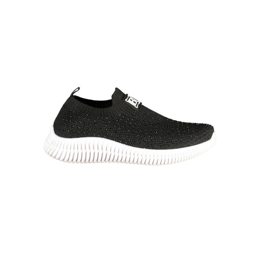Black Polyester Women Sneaker
