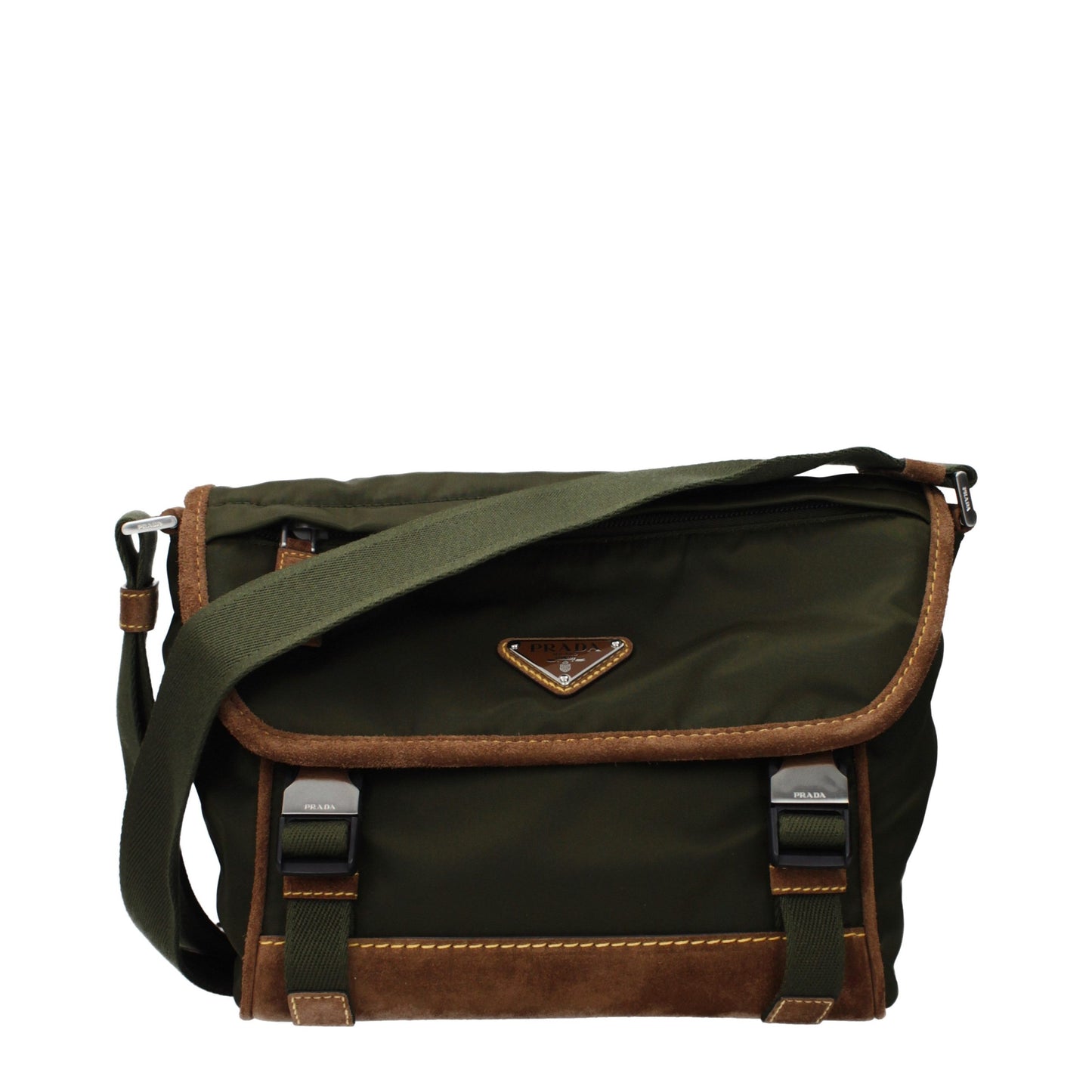 Green Fabric Crossbody Bag