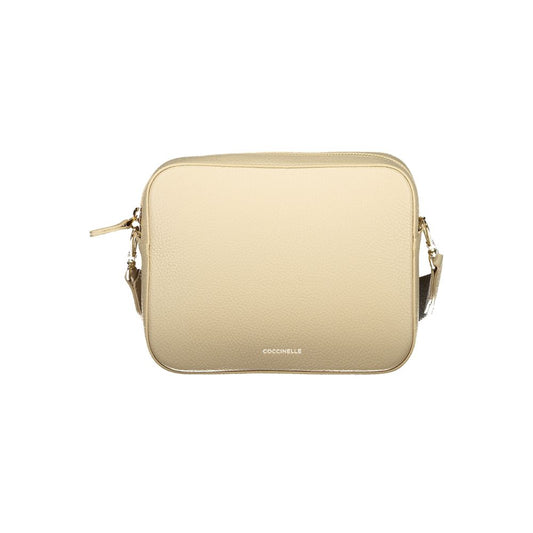 Beige Leather Women Handbag