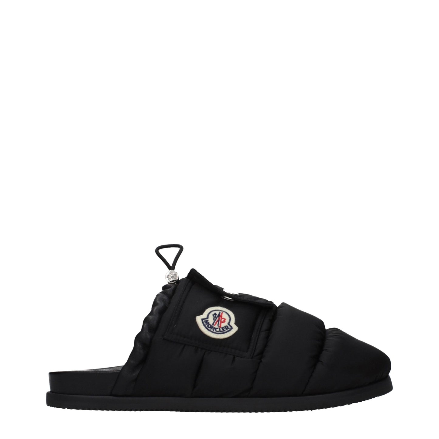 Black Fabric Slippers