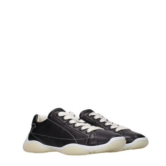 Black Leather Sneakers