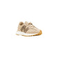 Beige Suede Leather Low Top Sneakers