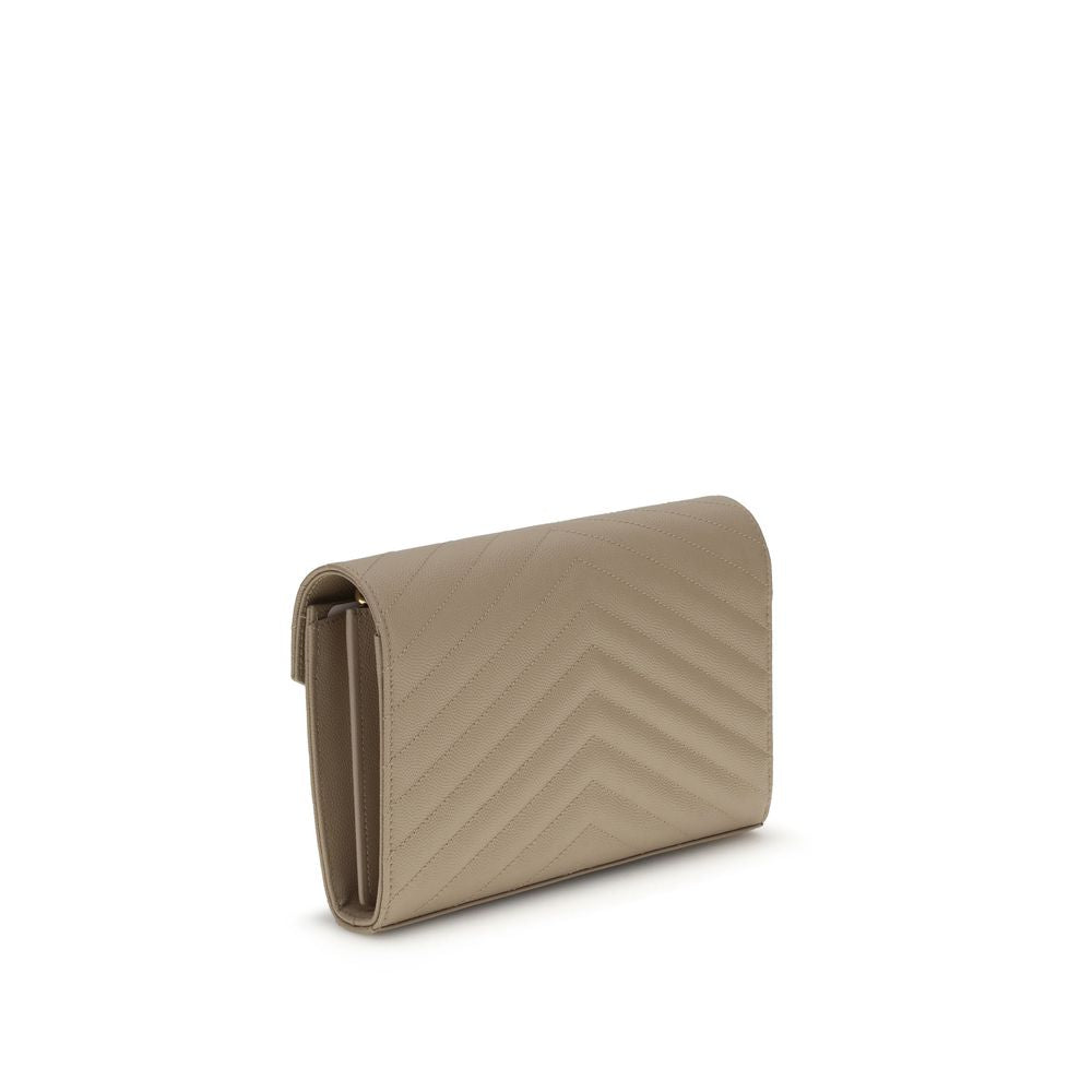 Beige Calf Leather Bos Taurus Shoulder Bag
