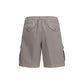 Beige Cotton Bermuda Shorts