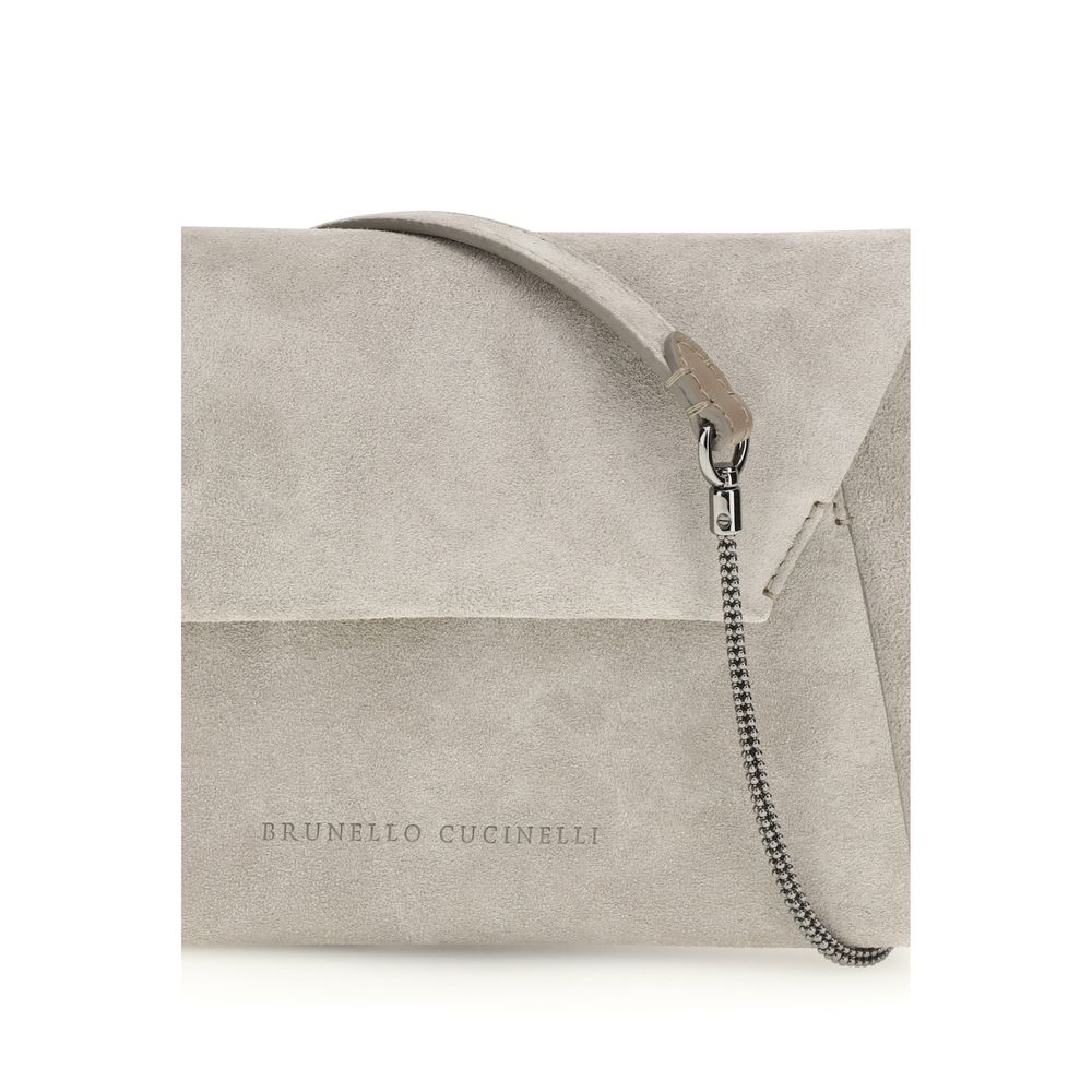 Gray Calf Leather Bos Taurus Clutch Bag