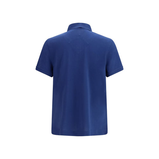 Blue Cotton Polo Shirt