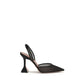 Black Fabric High Heel Pumps