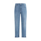 Blue Cotton Relaxed Fit Jeans